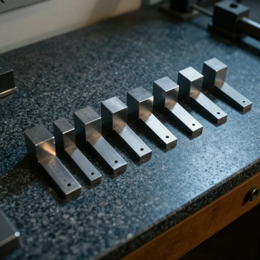 Hand marking a calibration sheet on a workbench